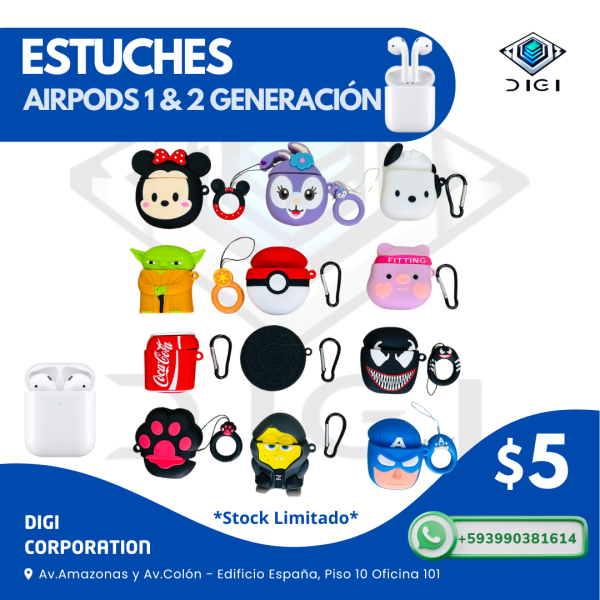 Estuches con Diseño para Apple Airpods 1&2 Generación - Image 2