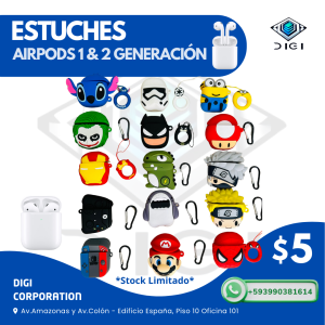 Estuches con Diseño para Apple Airpods 1&2 Generación