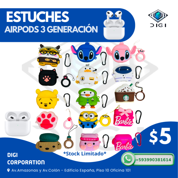 Estuches con Diseño para Apple Airpods 3ra. Generación - Image 2