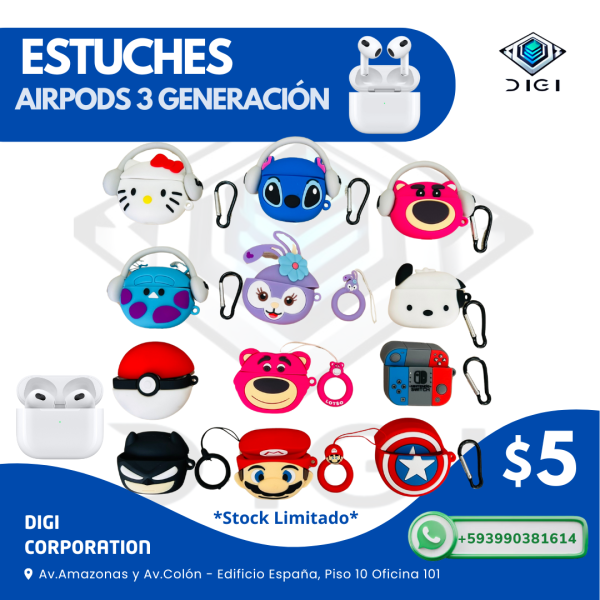 Estuches con Diseño para Apple Airpods 3ra. Generación - Image 3