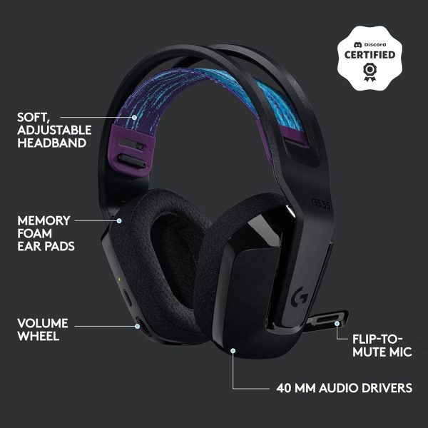 HEADSET LOGITECH G535 LIGHTSPEED WIRELESS GAMING BLUE - Image 3
