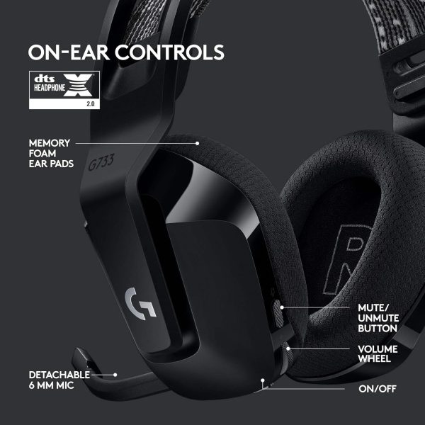 HEADSET LOGITECH G733 WIRELESS GAMING RGB NEGRO - Image 6