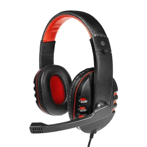 HEADSET ARGOM ARG-HS-0063 DYNAMIC STEREO CON MICROFONO NEGRO-ROJO USB 2.0